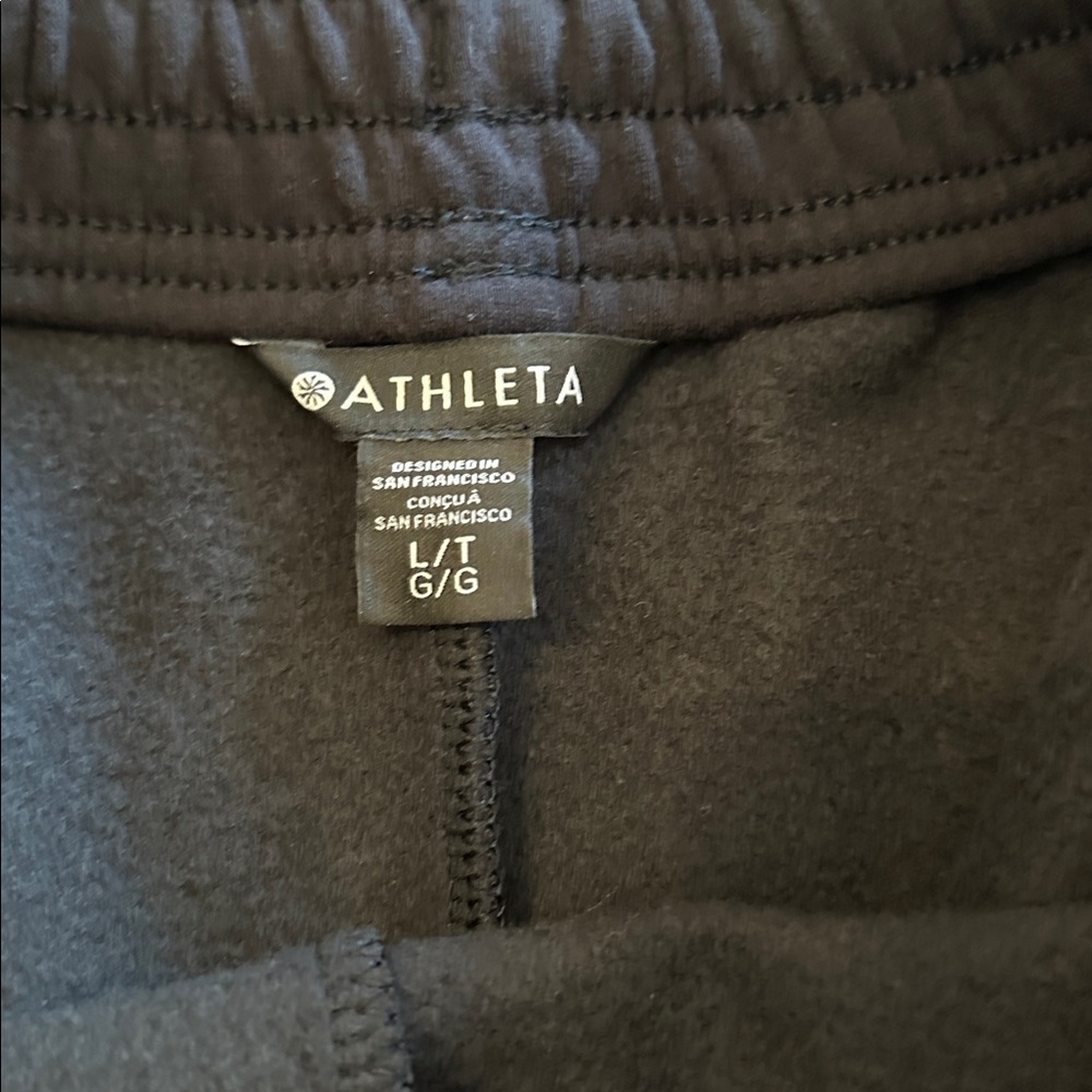 NWT Athleta Forever Fleece High Rise Jogger // Black Size Large Tall - Picture 12 of 12
